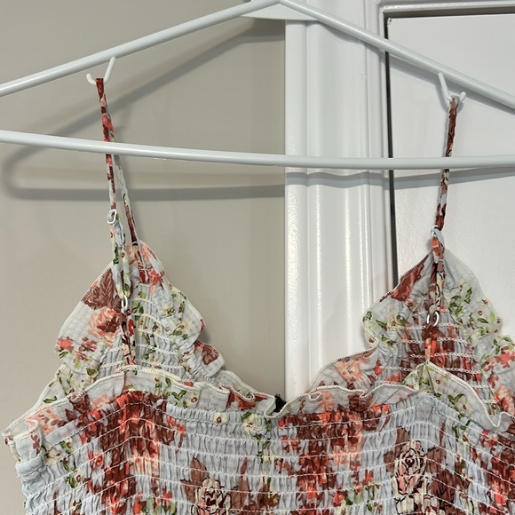 Zara Floral Ruffle Mini Dress - size Small - Picture 5 of 5